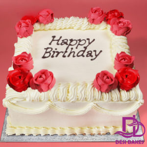 Desi Red And Pink Birthday Cake