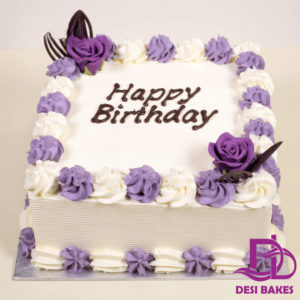 Desi Purple Birthday Cake 2