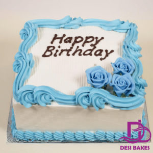 Desi Blue Birthday Cake 2