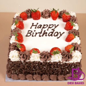 Desi Chocolate and Strawberries Birthday Cake 2
