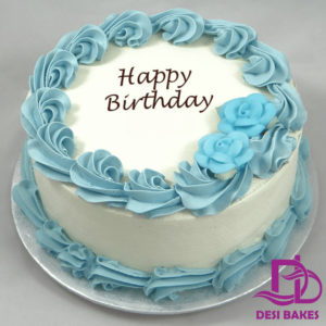 Desi Blue Birthday Cake
