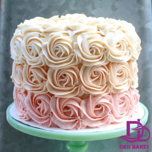 Desi Heavenly Rose Cake