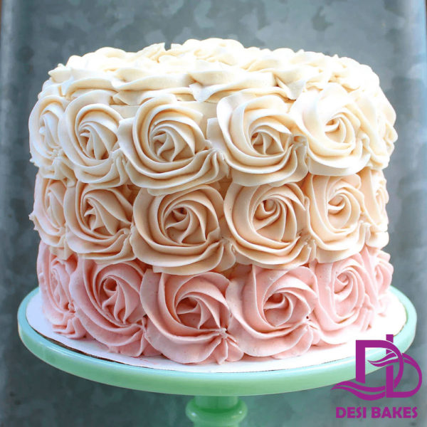 Desi Heavenly Rose Cake