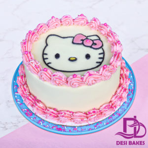 Desi Vanilla Pinky Kitty Cake